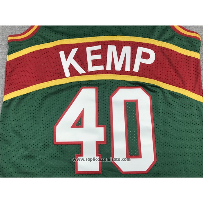 Camiseta Seattle SuperSonics Shawn Kemp #40 Mitchell & Ness 1994-95 Verde